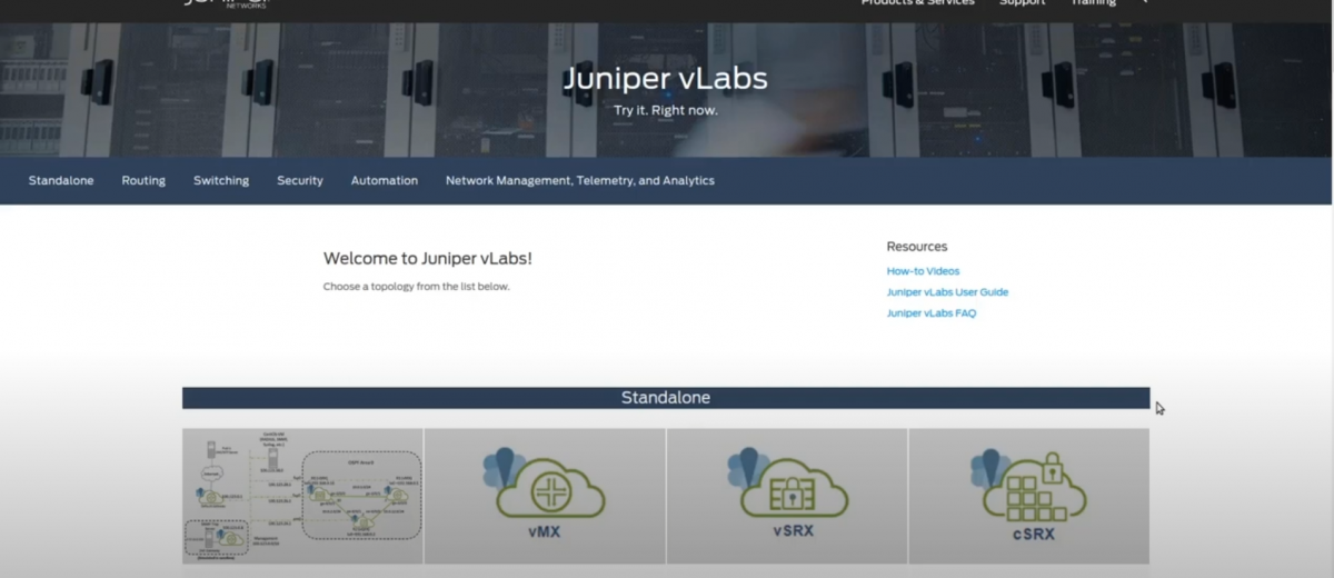 Using Free Juniper Vlabs for Juniper Training