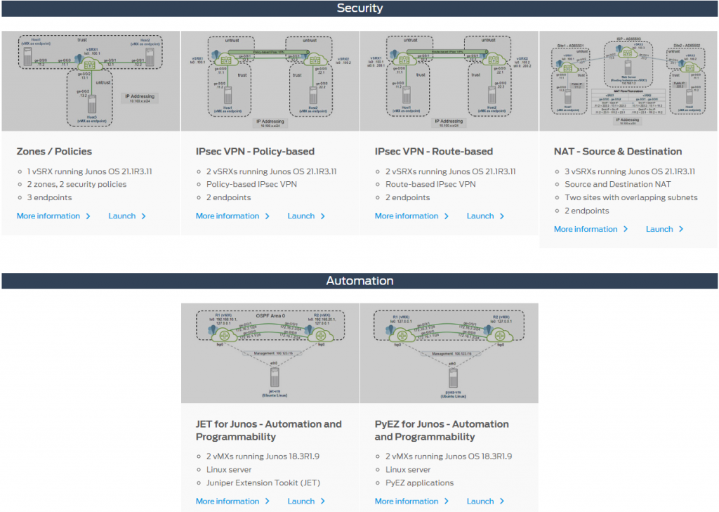 juniper vlabs security and automation labs